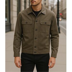NICE Collective Utility Military Field Jacket Green Mens Medium 100% Cotton USA